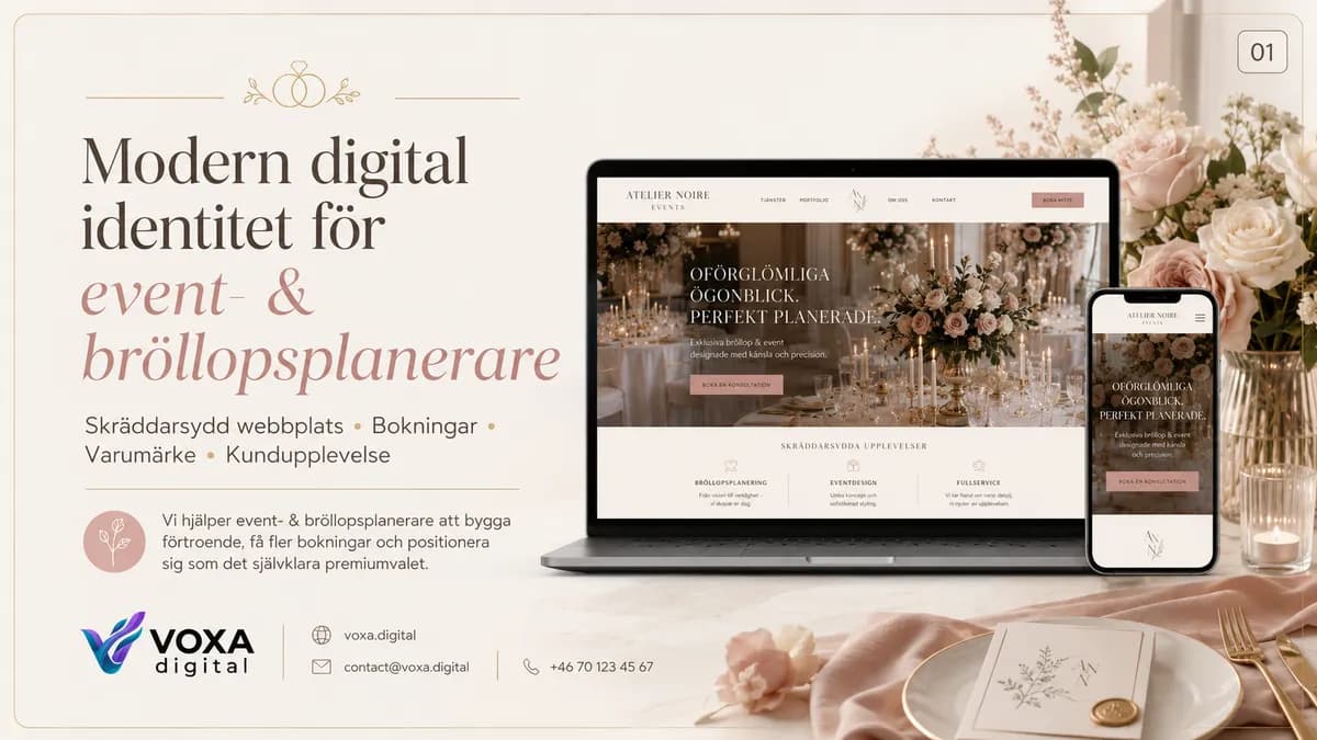 Atelier Noire — Events brand & website design by Weva