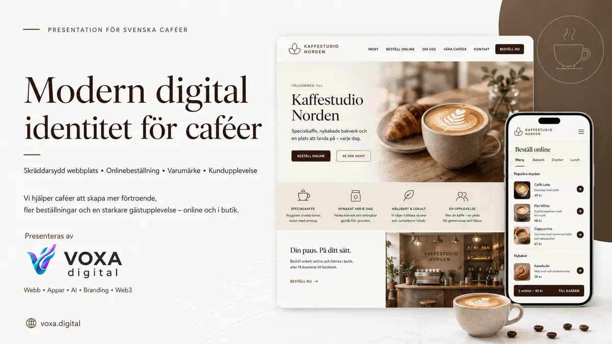 Kaffestudio Norden — Café brand & website design by Weva