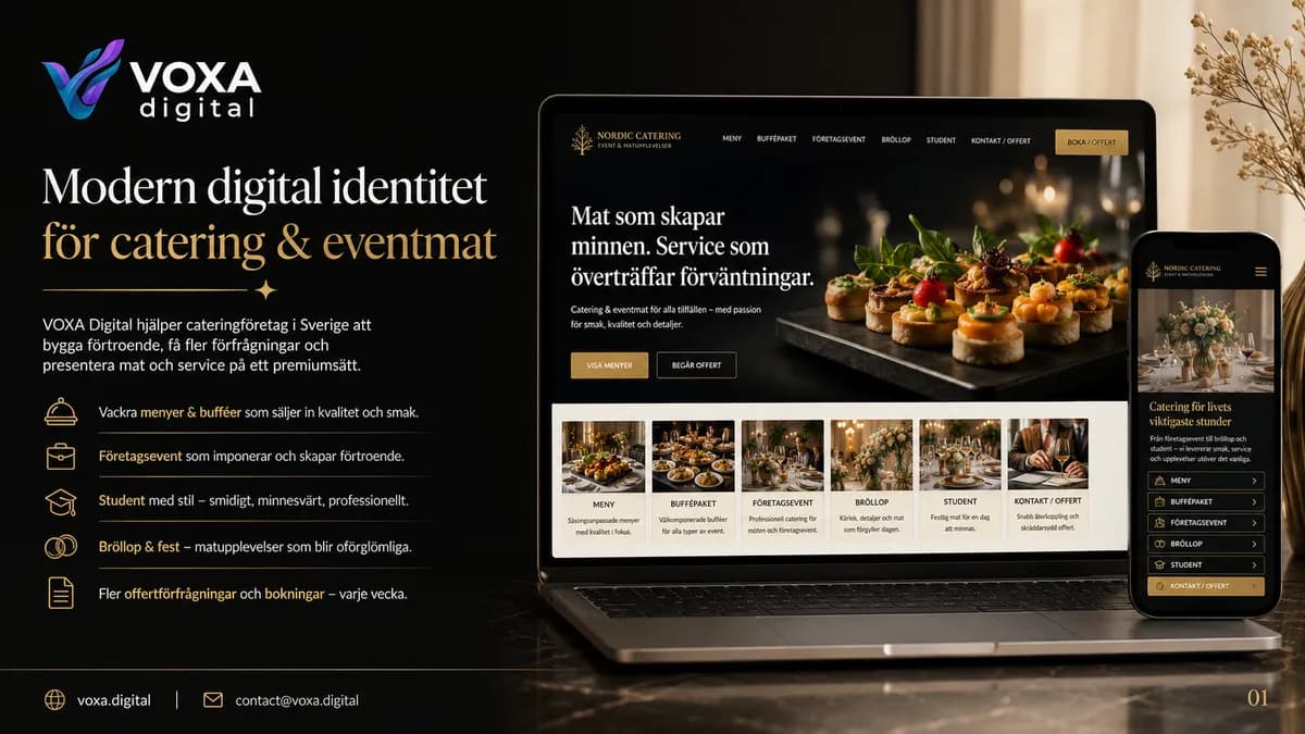 Nordic Catering — Catering brand & website design by Weva