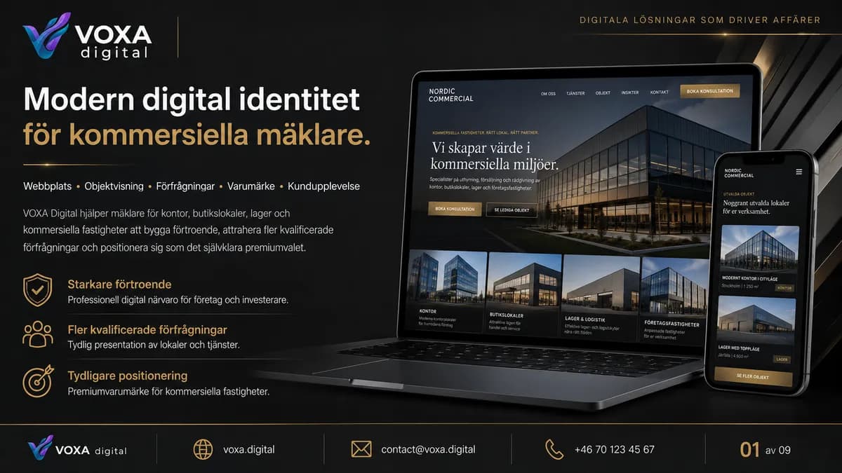 Nordic Commercial — Commercial Real Estate brand & website design by Weva