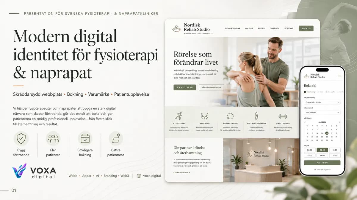 Nordisk Rehab — Rehabilitation brand & website design by Weva